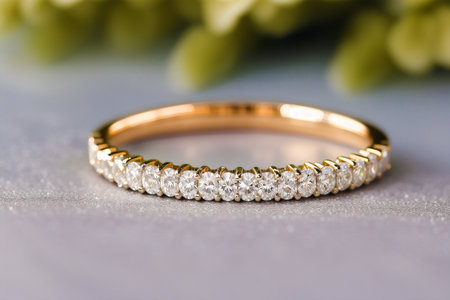 Generative AI art with A beautiful wedding ring. eternal love. The Journey of Wedding Rings. Generative AIの素材
