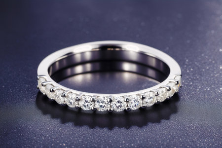 Generative AI art with A beautiful wedding ring. eternal love. The Journey of Wedding Rings. Generative AIの素材