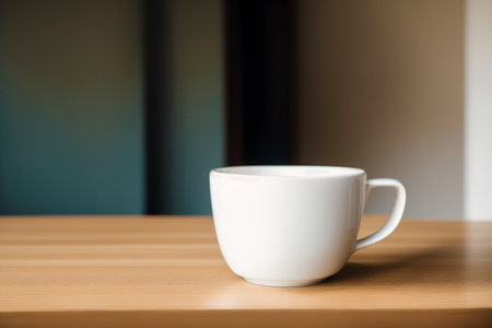 Generative AI art with A white mug. blank Canvas. The Pure White Mug. Generative AIの素材