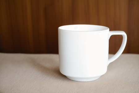 Generative AI art with A white mug. blank Canvas. The Pure White Mug. Generative AIの素材