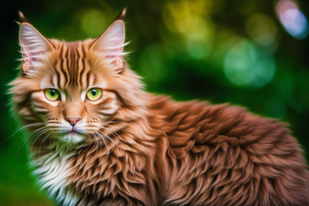 Generative AI art with A beautiful cat. Feline Charm. The Enigmatic World of Cats. Generative AIの素材