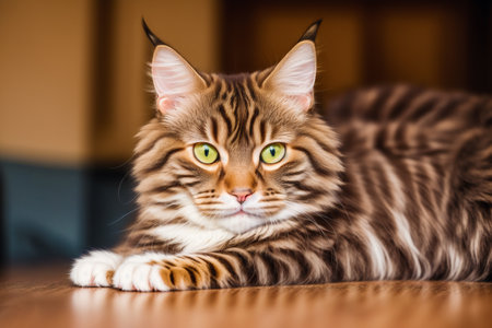 Generative AI art with A beautiful cat. Feline Charm. The Enigmatic World of Cats. Generative AIの素材