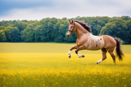 Generative AI art with A beautiful horse. The Untamed Spirit. A Journey into the World of Horses. Generative AIの素材