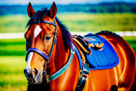 Generative AI art with A beautiful horse. The Untamed Spirit. A Journey into the World of Horses. Generative AIの素材
