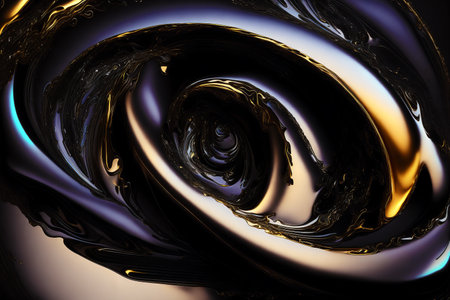 Generative AI art with An amazing black background. Inky Noir. The Enigmatic Beauty of Black Liquid. Generative AIの素材