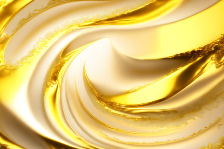 Generative AI art with An amazing golden background. The Enchanting World of Golden Liquid. Generative AIの素材