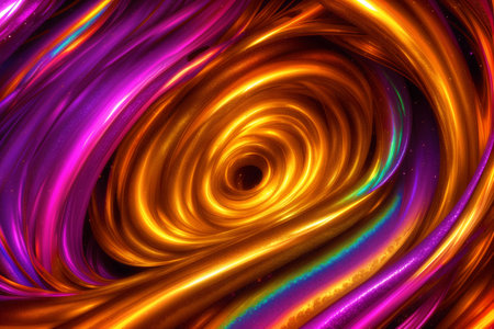 Generative AI art with An amazing golden background. The Enchanting World of Golden Liquid. Generative AIの素材