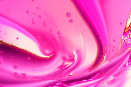 Generative AI art with An amazing pink background. The Ethereal Pink Liquid. Generative AIの素材