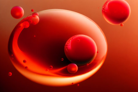Generative AI art with An amazing red background. Incandescent Flames. The Fiery Red Liquid. Generative AIの素材