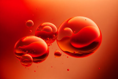 Generative AI art with An amazing red background. Incandescent Flames. The Fiery Red Liquid. Generative AIの素材