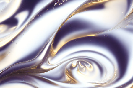 Generative AI art with An amazing silver background.Silver Symphony. The Shimmering Liquid Elegance. Generative AIの素材