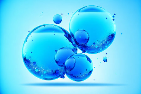 Generative AI art with An amazing background with floating bubbles. Whimsical Bubble Delight. Generative AIの素材