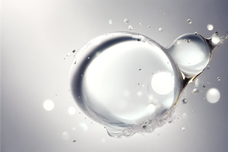 Generative AI art with An amazing background with floating bubbles. Whimsical Bubble Delight. Generative AIの素材