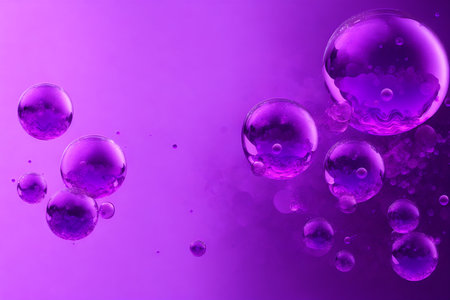 Generative AI art with An amazing background with floating bubbles. Whimsical Bubble Delight. Generative AIの素材