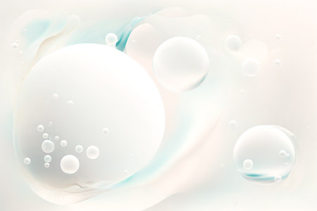 Generative AI art with An amazing background with floating bubbles. Whimsical Bubble Delight. Generative AIの素材