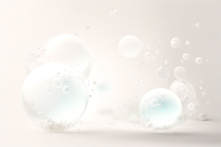 Generative AI art with An amazing background with floating bubbles. Whimsical Bubble Delight. Generative AIの素材