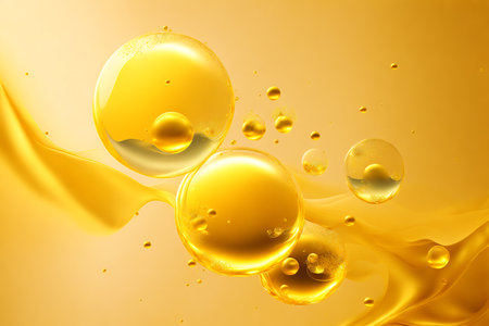 Generative AI art with An amazing background with floating bubbles. Whimsical Bubble Delight. Generative AIの素材