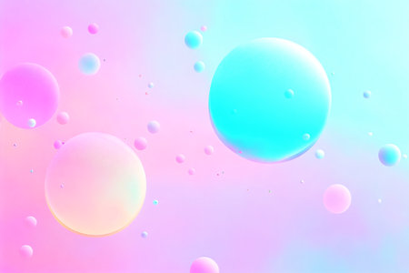 Generative AI art with An amazing background with floating bubbles. Whimsical Bubble Delight. Generative AIの素材