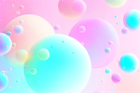 Generative AI art with An amazing background with floating bubbles. Whimsical Bubble Delight. Generative AIの素材