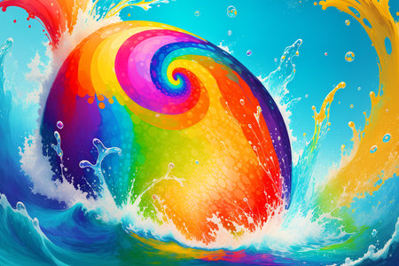Generative AI art with An abstract colorful background. A Symphony of Colors. Exploring the Abstract Realm. Generative AIの素材