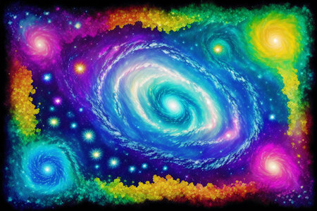 Generative AI art with An abstract colorful background. A Symphony of Colors. Exploring the Abstract Realm. Generative AIの素材