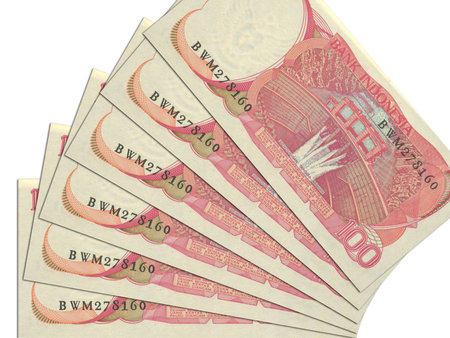 Currency from Indonesia, Indonesian banknotes. Close up money from Indonesia. Indonesian rupiah.3D renderの写真素材