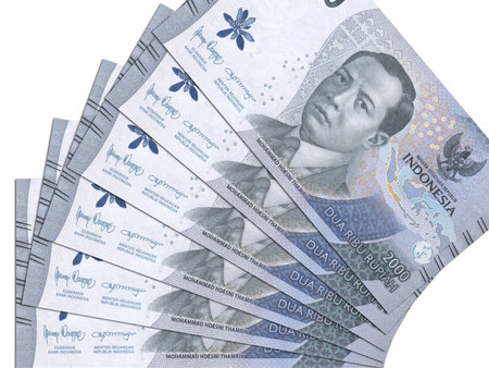 Currency from Indonesia, Indonesian banknotes. Close up money from Indonesia. Indonesian rupiah.3D...