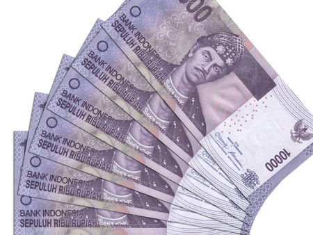 Currency from Indonesia, Indonesian banknotes. Close up money from Indonesia. Indonesian rupiah.3D renderの写真素材