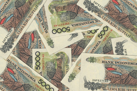 Currency from Indonesia, Indonesian banknotes. Close up money from Indonesia. Indonesian rupiah.3D renderの写真素材