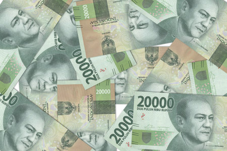 Currency from Indonesia, Indonesian banknotes. Close up money from Indonesia. Indonesian rupiah.3D renderの写真素材