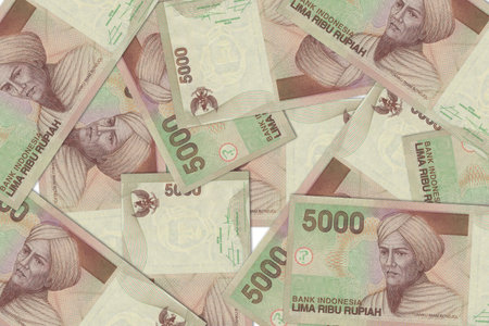 Currency from Indonesia, Indonesian banknotes. Close up money from Indonesia. Indonesian rupiah.3D renderの写真素材