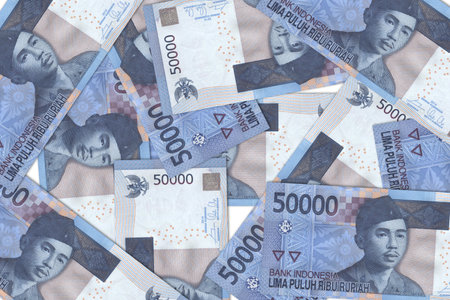 Currency from Indonesia, Indonesian banknotes. Close up money from Indonesia. Indonesian rupiah.3D renderの写真素材