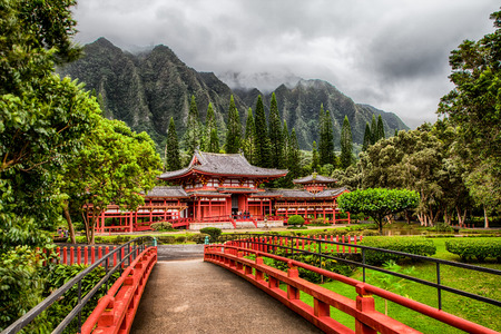 Byodo-in Temple in Ahuimanu, Hawaiiのeditorial素材