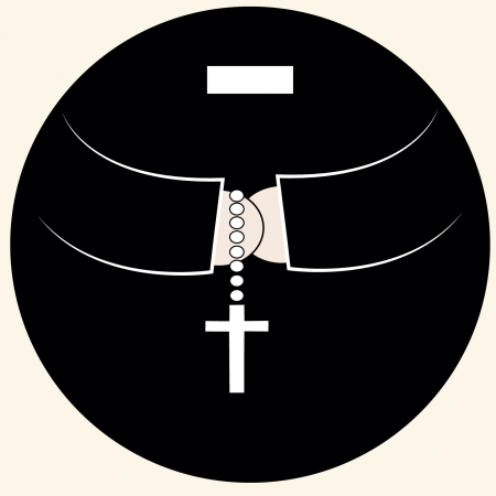 priest with Holy Rosaryのイラスト素材
