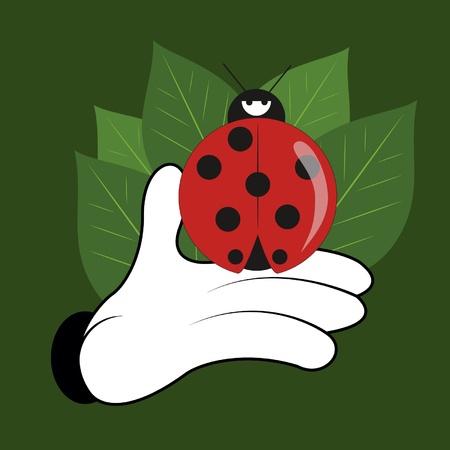 nature with beetleのイラスト素材