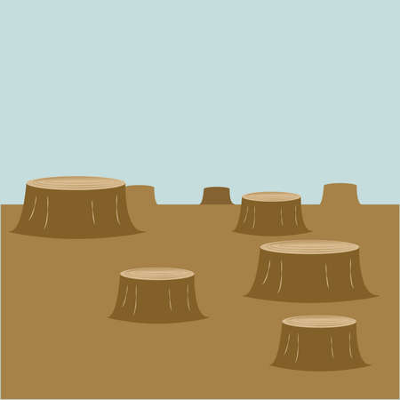 indiscriminate fellingのイラスト素材