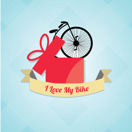 design love of cycling over color backgroundのイラスト素材