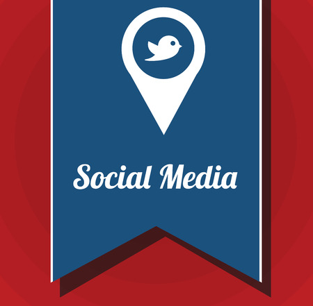 Social Media Design Over color Backgroundのイラスト素材