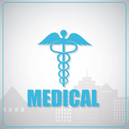 Aesculapius medical symbol vector.のイラスト素材
