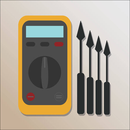 Tools design over color backgroundのイラスト素材
