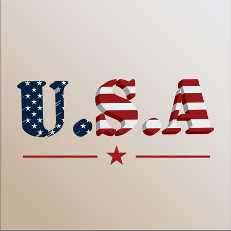 Independence Day USA over color Backgroundのイラスト素材