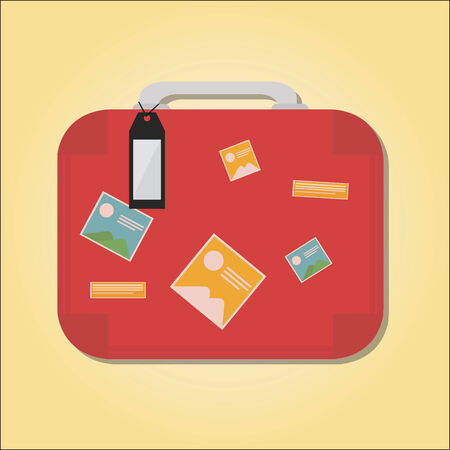 summer vacation icons over color  backgroundのイラスト素材