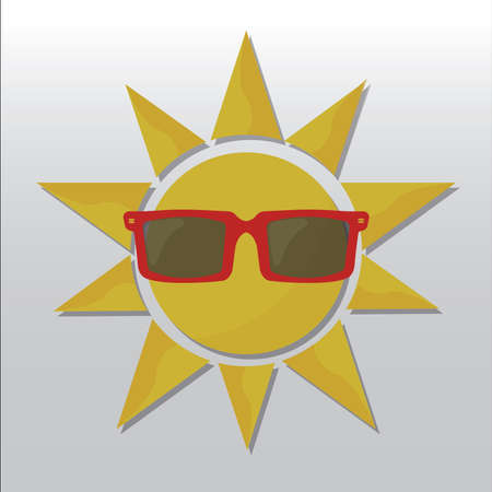 summer vacation icons over color  backgroundのイラスト素材