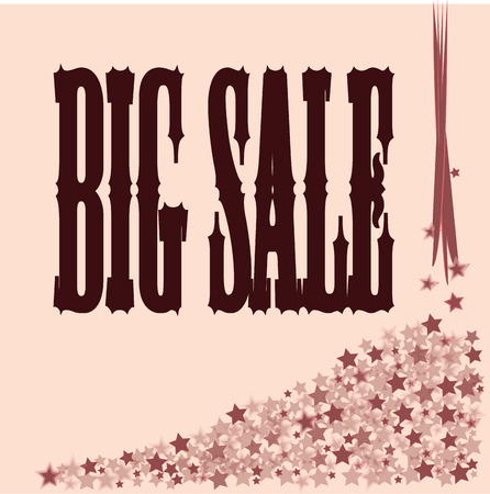 Big Sale Over background with starsのイラスト素材