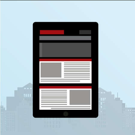 Web design layout over color backgroundのイラスト素材
