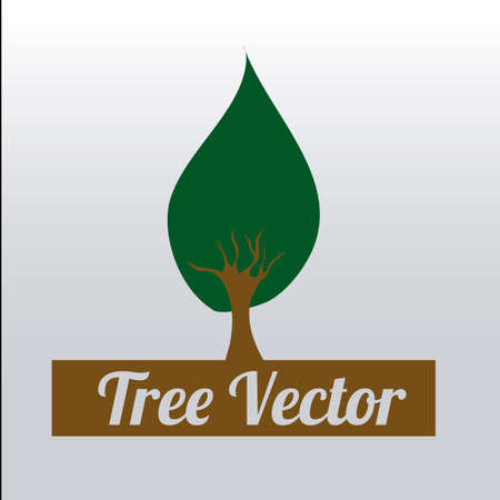 Tree poster over color backgroundのイラスト素材