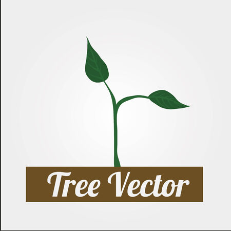 Tree poster over color backgroundのイラスト素材