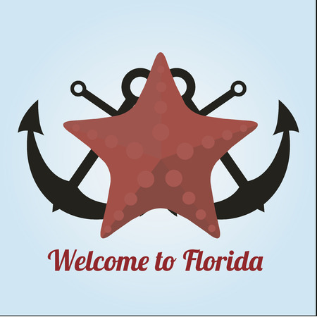 Welcome to florida illustration over color backgroundのイラスト素材
