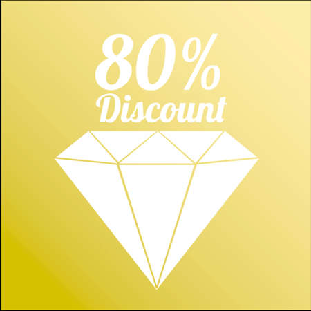 Discount illustration over color backgroundのイラスト素材