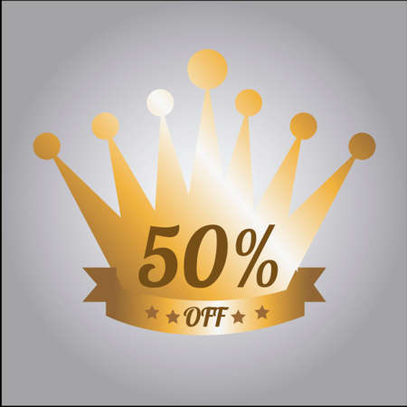 Discount illustration over color backgroundのイラスト素材